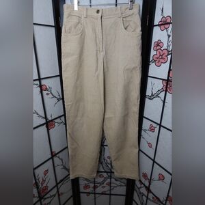 Susan Bristol Cream Corduroy Pants Size 12
